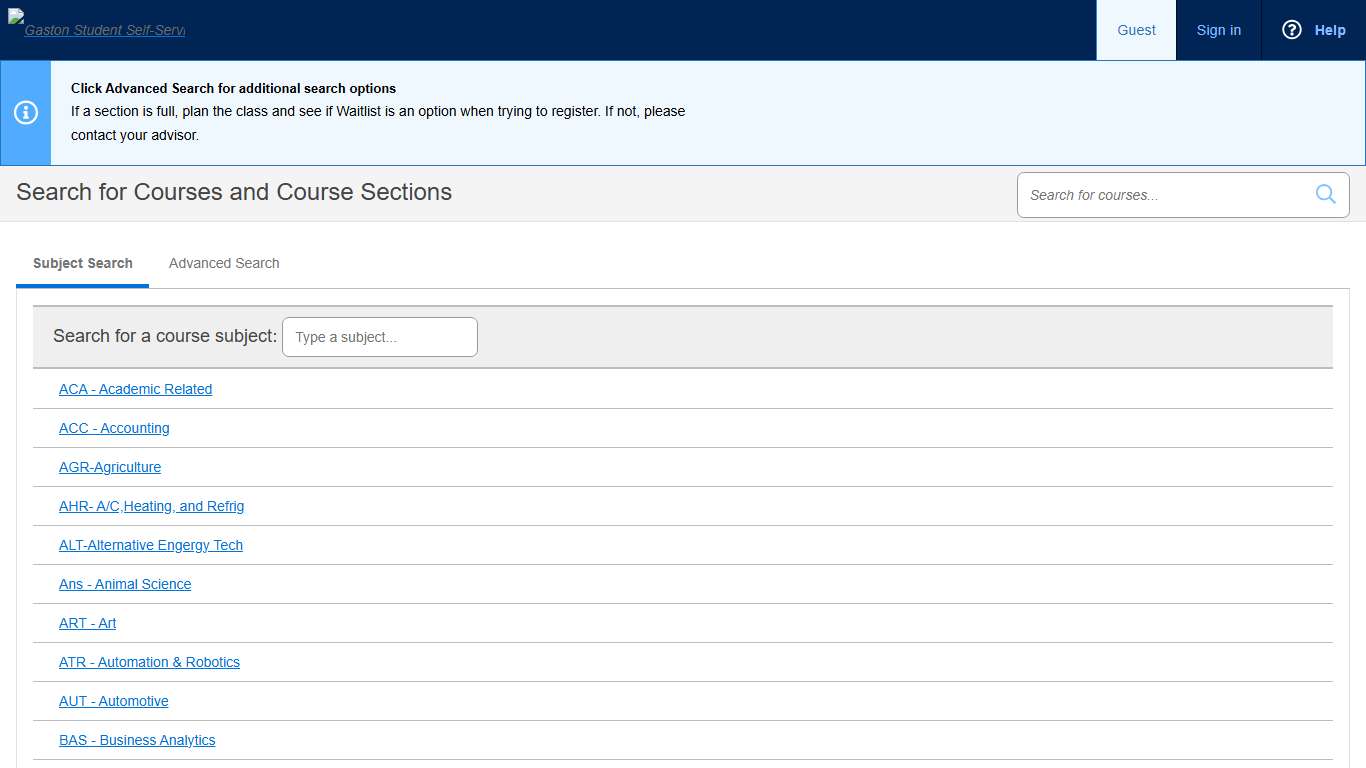 Course Catalog - Ellucian Student Application
